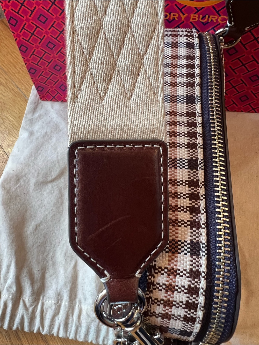 Tory Burch Multicolor Miller Plaid Mini Crossbody Bag - Picture 7 of 15